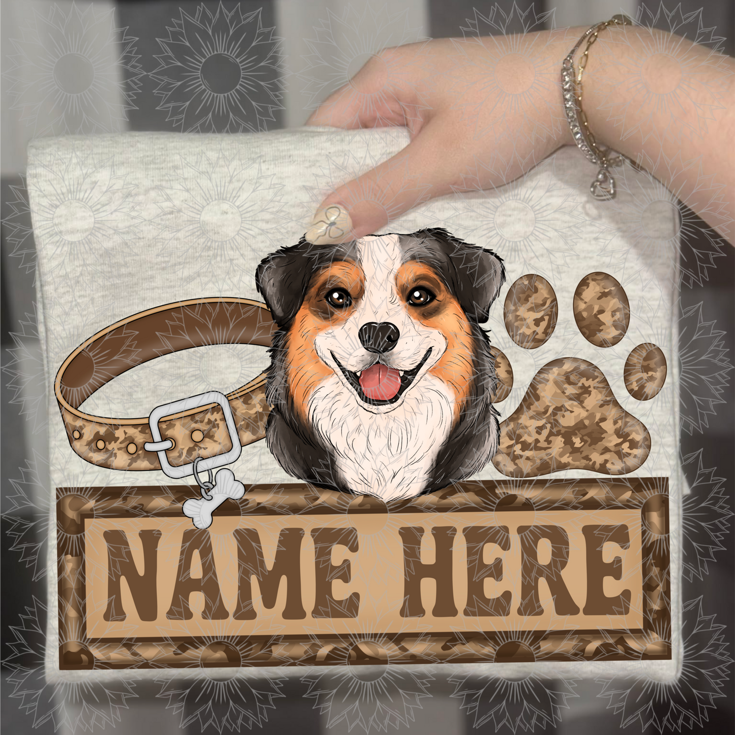 Australian Shepherd Name Plate Camo