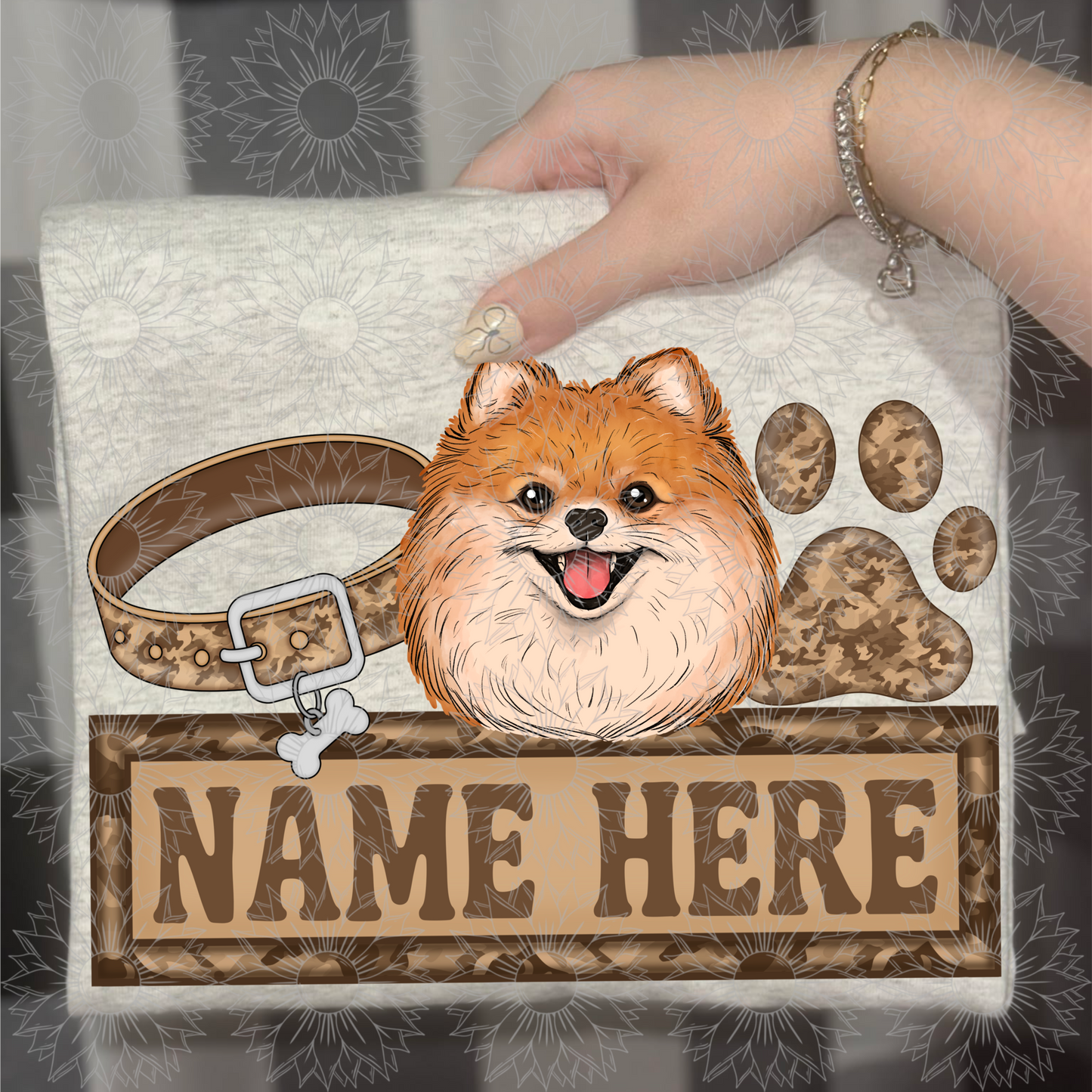 Pomeranian Name Plate Camo