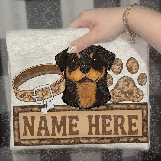 Rottweiler Name Plate Camo