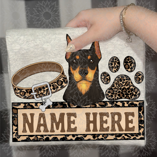 Doberman Name Plate Cheetah