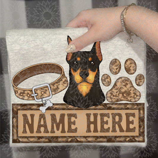 Doberman Name Plate Camo