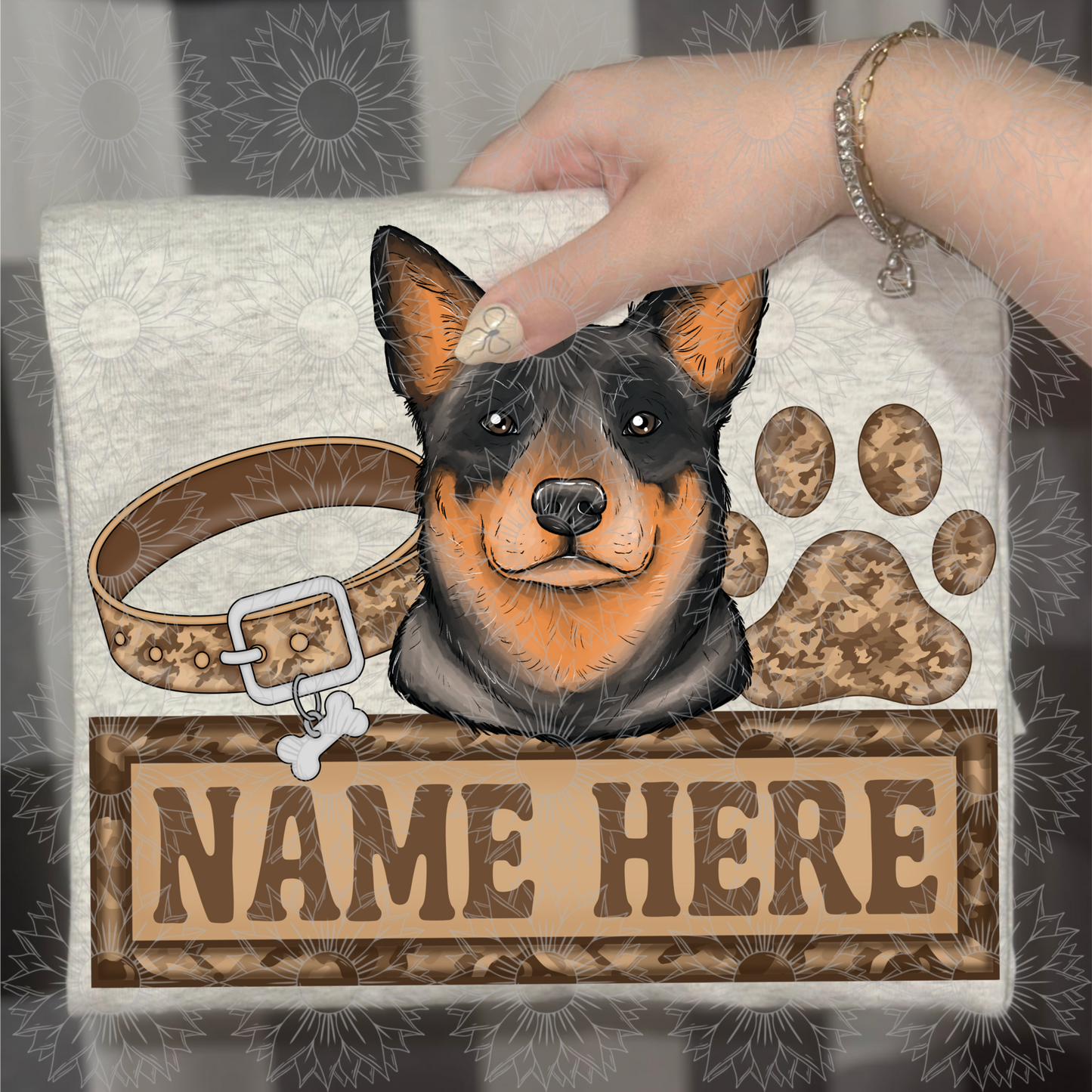 Blue Heeler Name Plate Camo