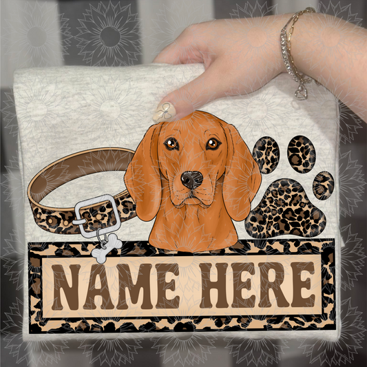Coon Hound Name Plate Cheetah