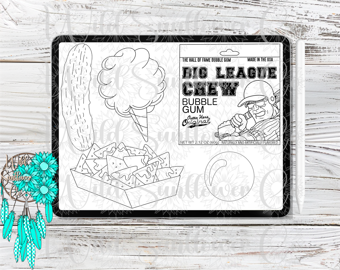 Ballpark Snacks Procreate Stamps