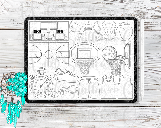 Basketball Procreate Stamps