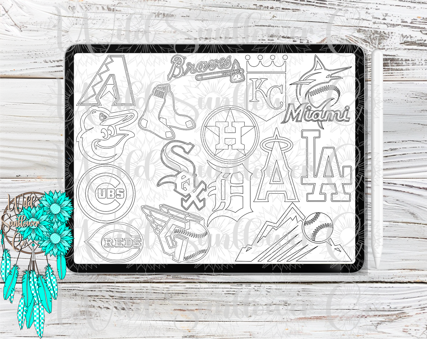 Baseball Logos Procreate Stamps