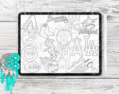 Baseball Logos Procreate Stamps