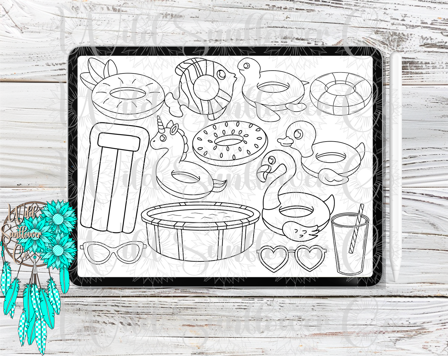 Summer Vibes Procreate Stamp Set