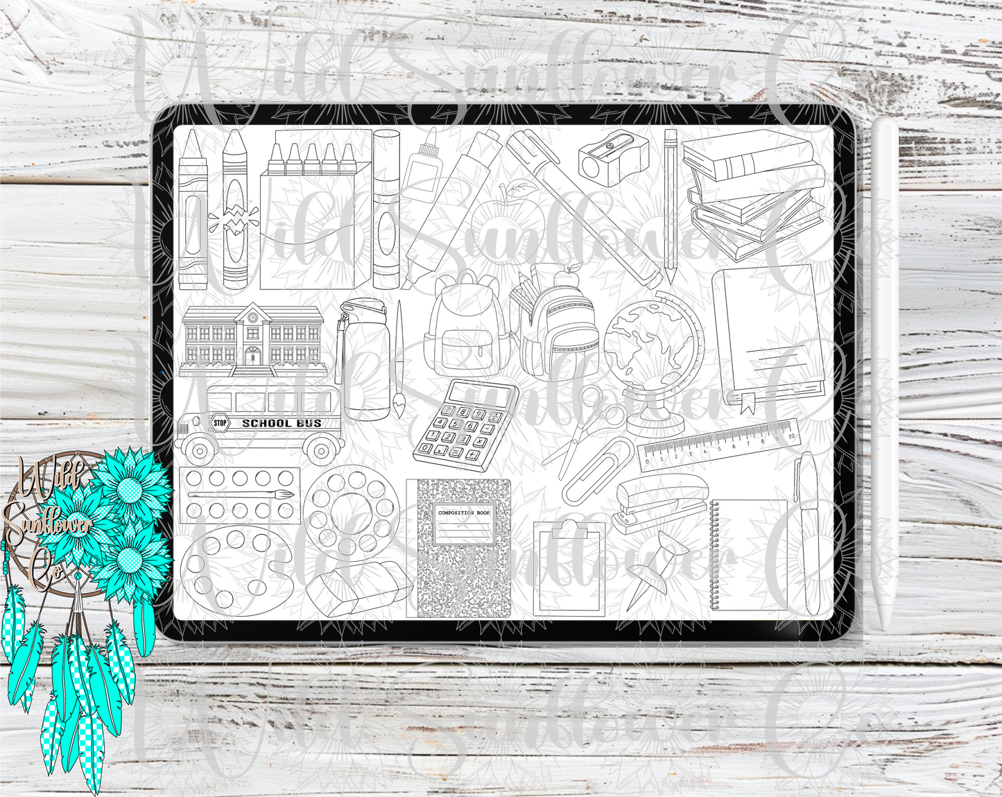 Back To School Procreate Stamp Set