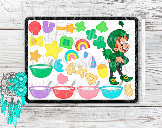 Lucky Cereal Clipart Set