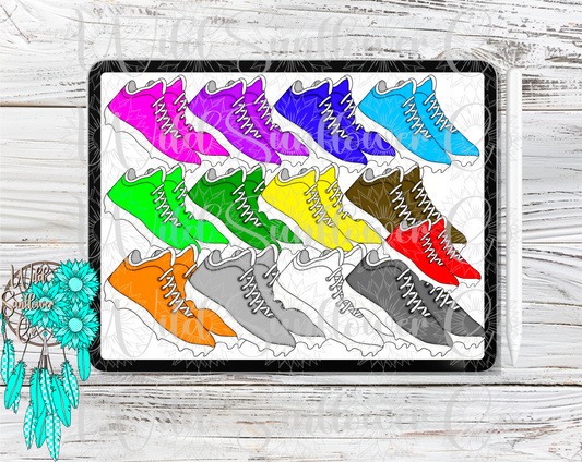 Baseball Cleats Clipart Set