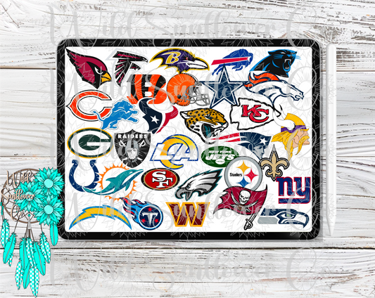 Pro Football Logos Clipart Set