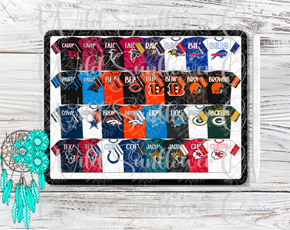 Pro Football Jerseys Clipart Set
