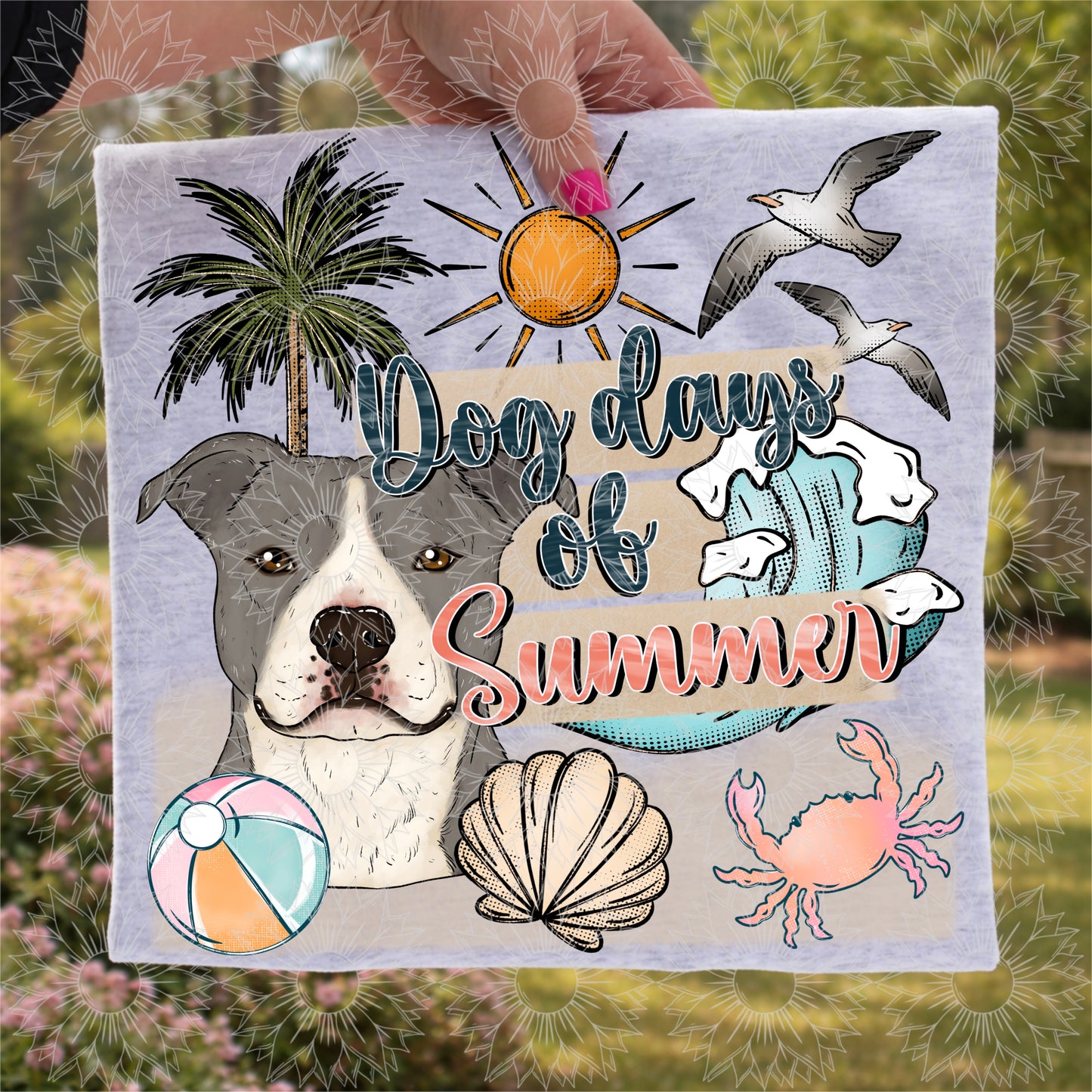 Dog Days of Summer Pitbull Grey