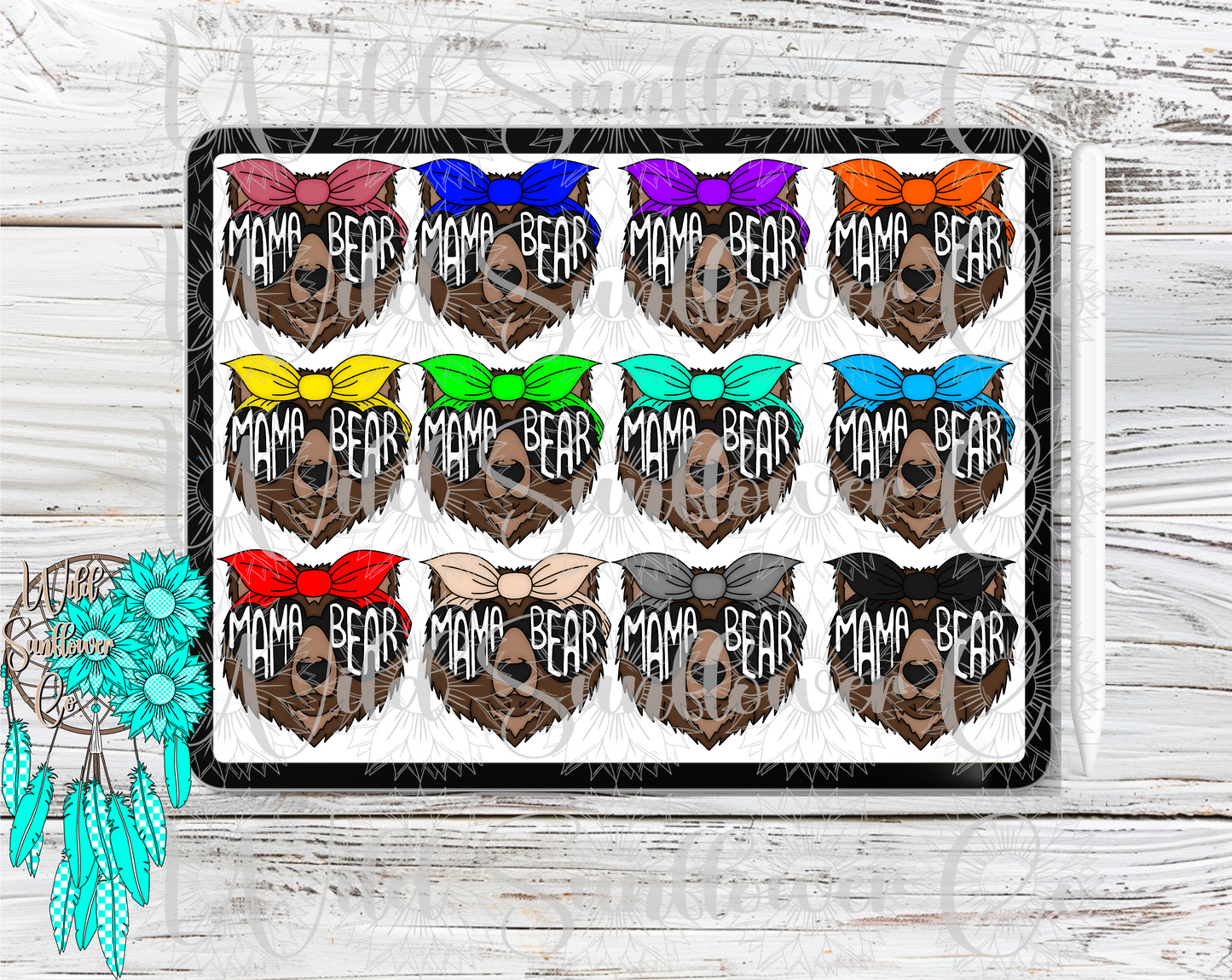 Mama/Baby Bears Clipart Set