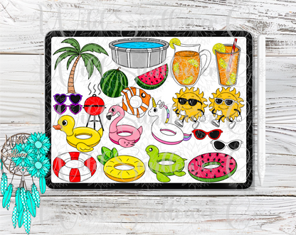 Summer Vibes Clipart Set
