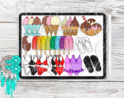 Summer Vibes Clipart Set