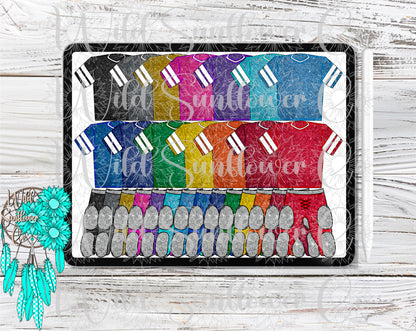 Glitter Football Clipart Set