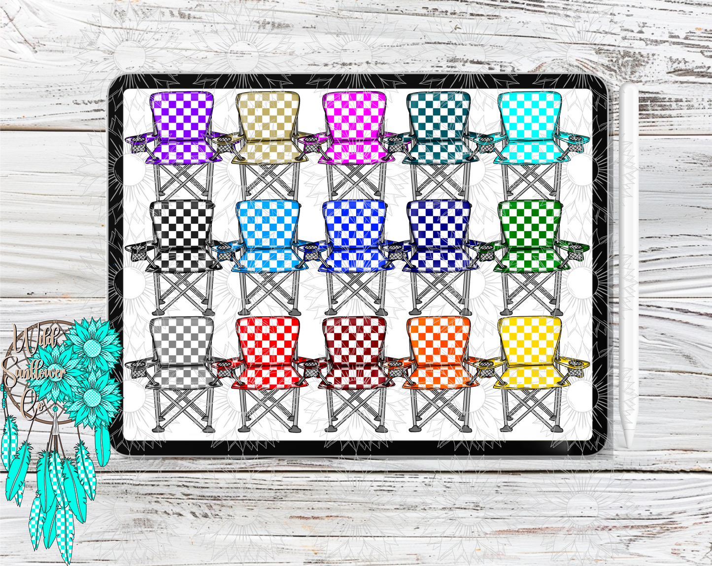 Lawn Chairs Checkered