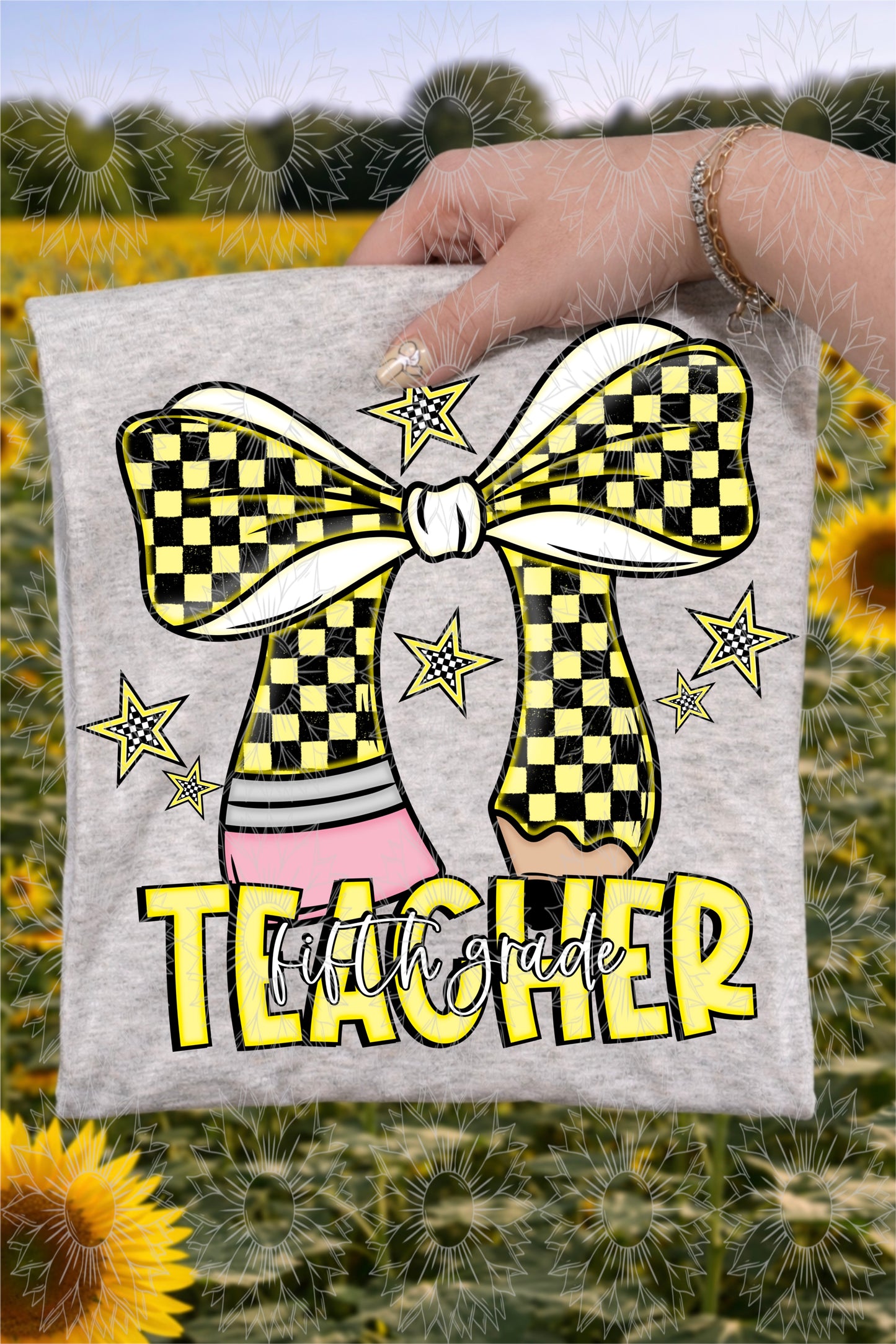 Fifth Grade Teacher Pencil Bow