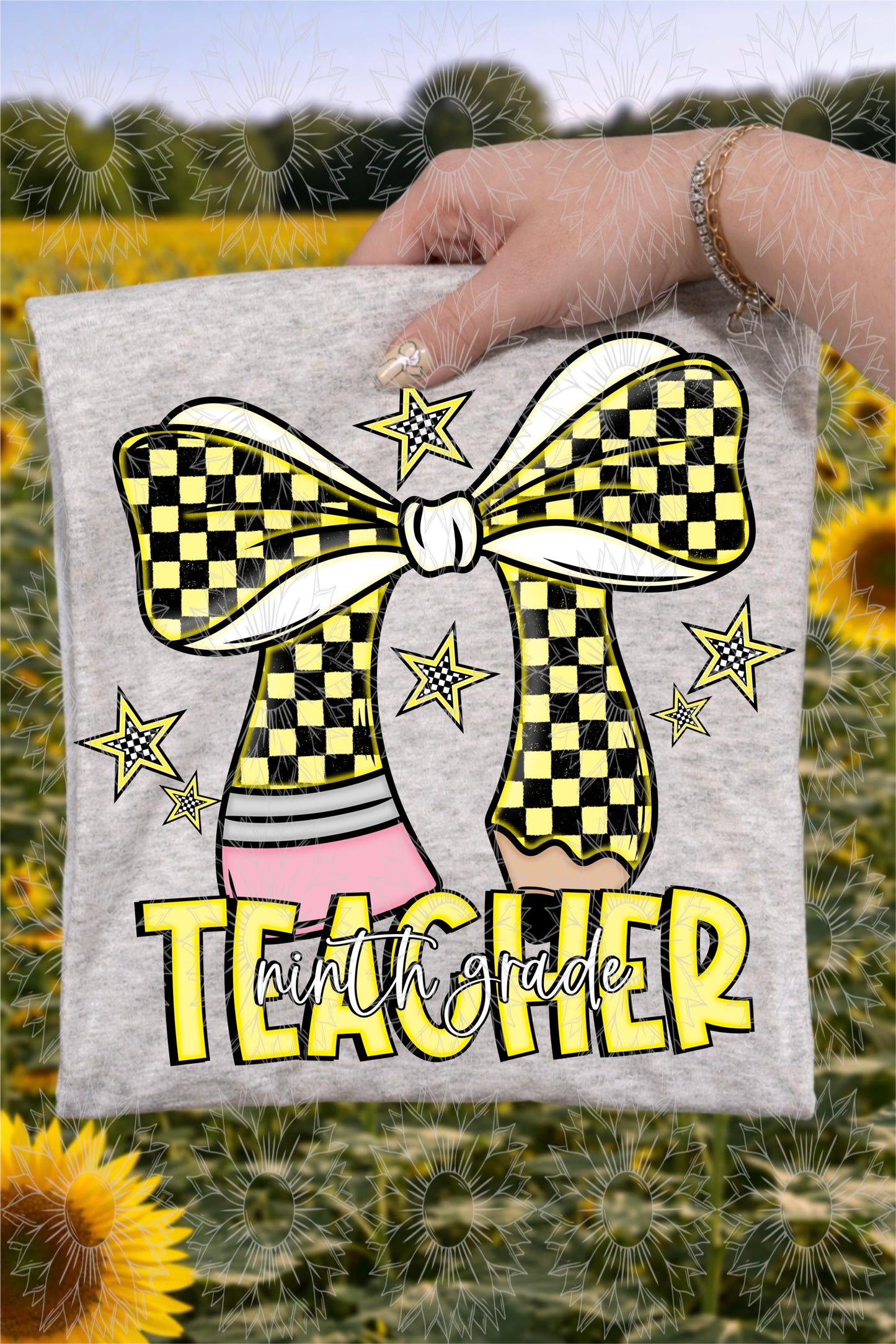 Ninth Grade Teacher Pencil Bow
