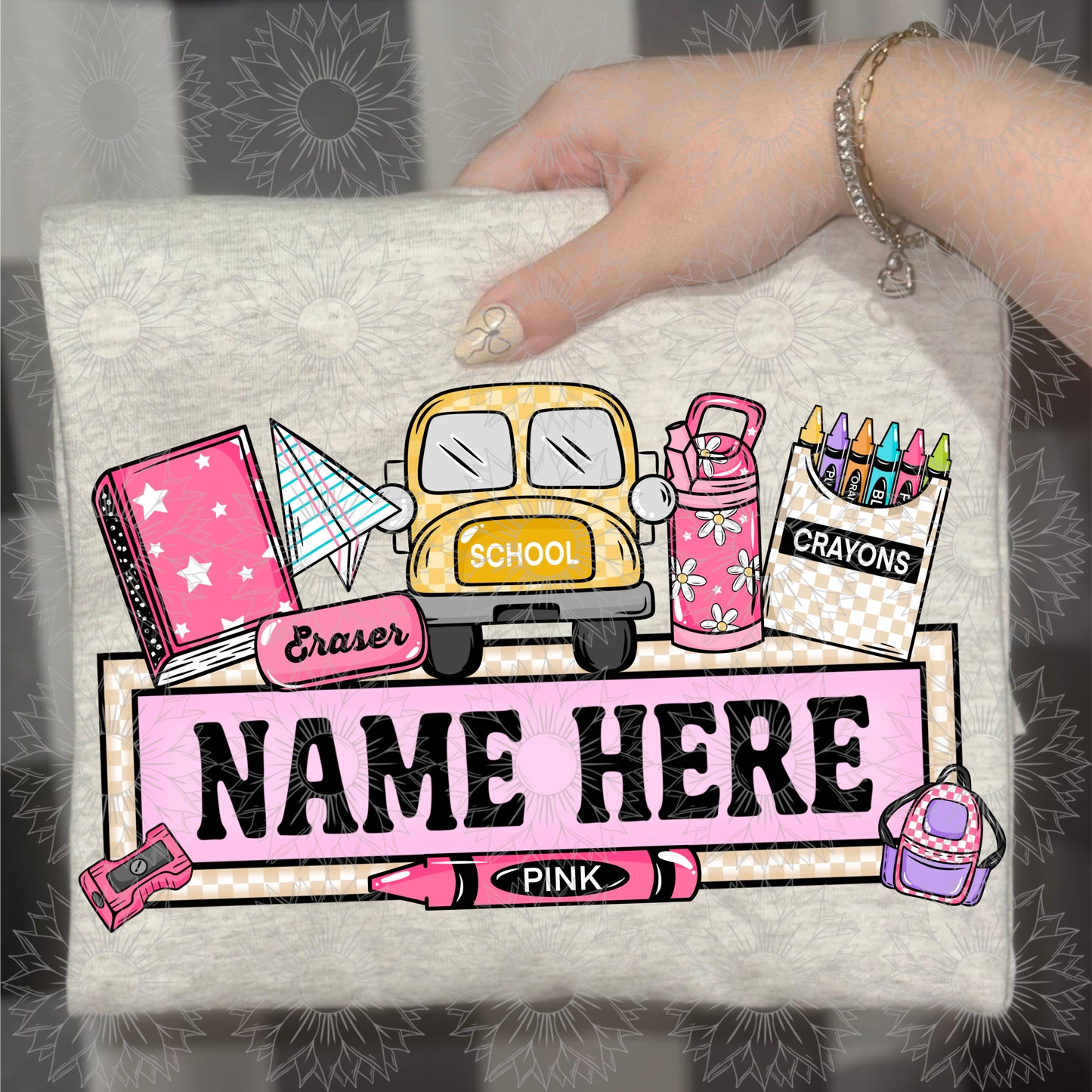 Back To School Girl Name Plate