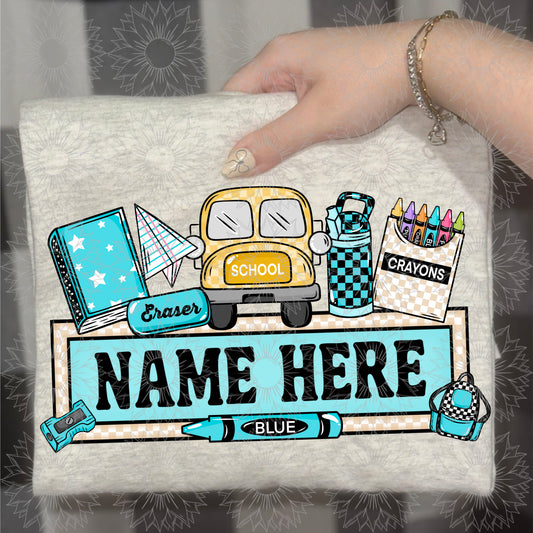 Back To School Boy Name Plate