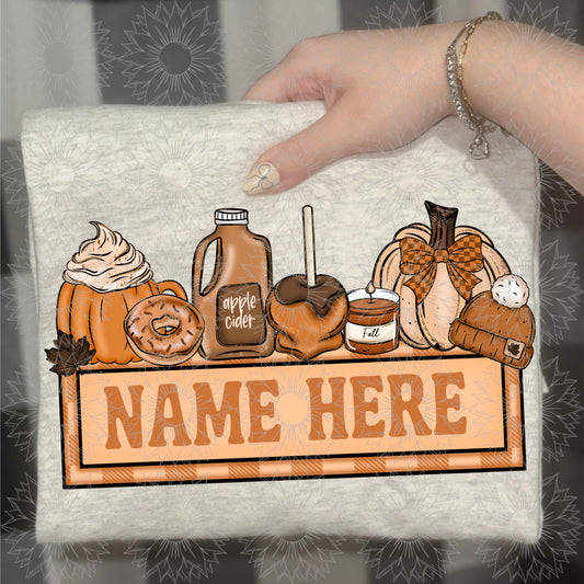 Fall Treats Name Plate