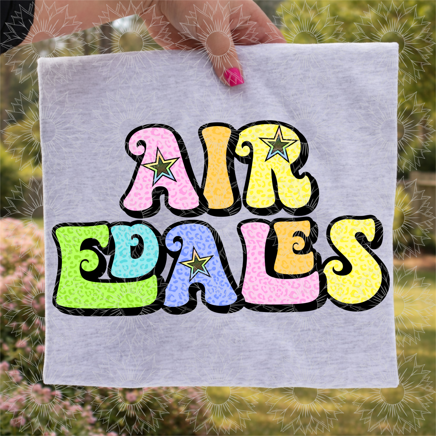Retro Leopard Airedales