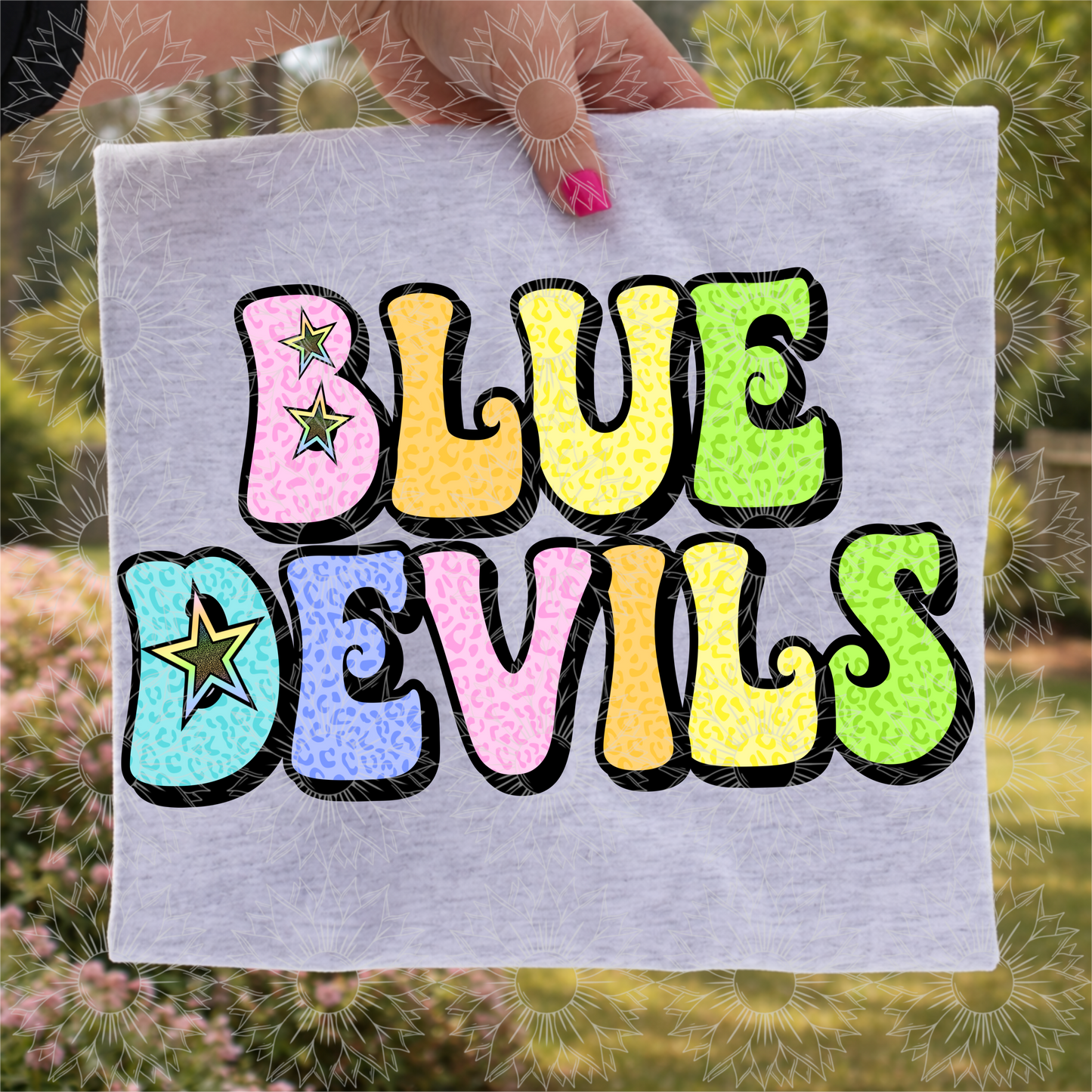Retro Leopard Blue Devils