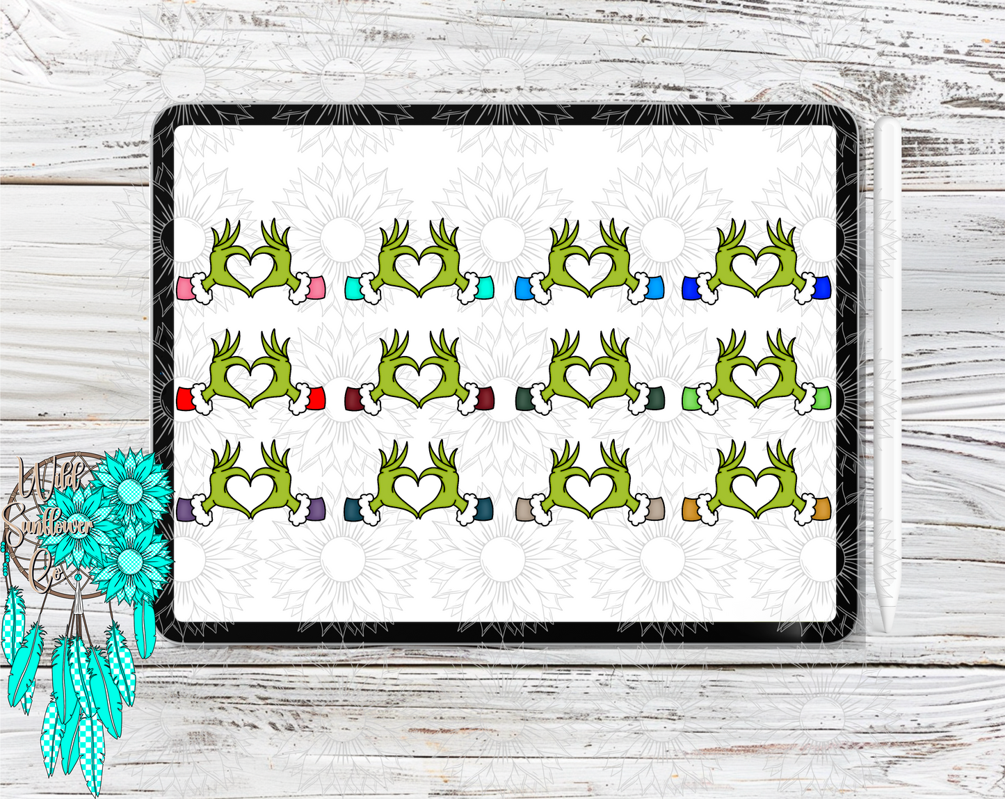 Green Man Heart Hands