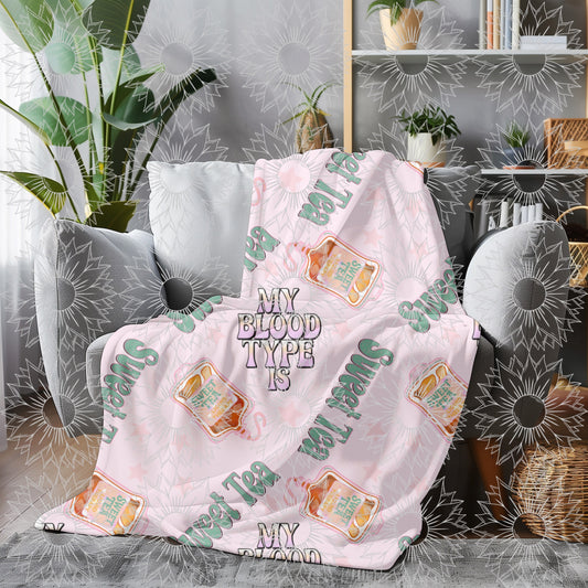 My Blood Type Is Sweet Tea Pink Seamless