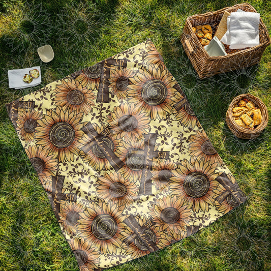 Sunflower Cross Made New Seamless