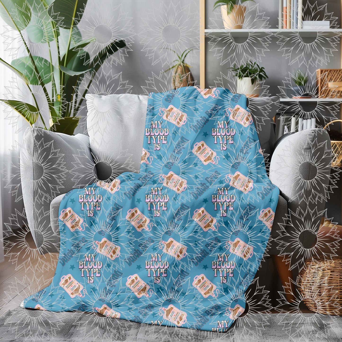 My Blood Type Is DB Blue Seamless