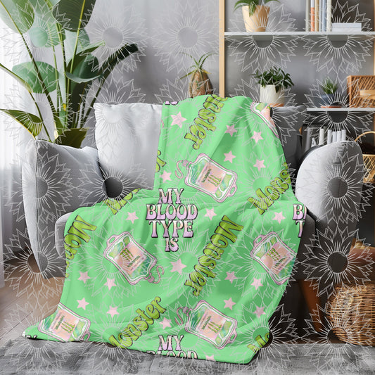 My Blood Type Is M Green Seamless