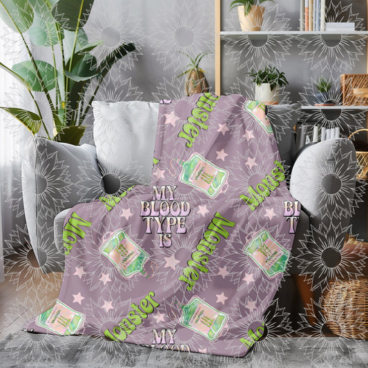 My Blood Type Is M Purple Seamless