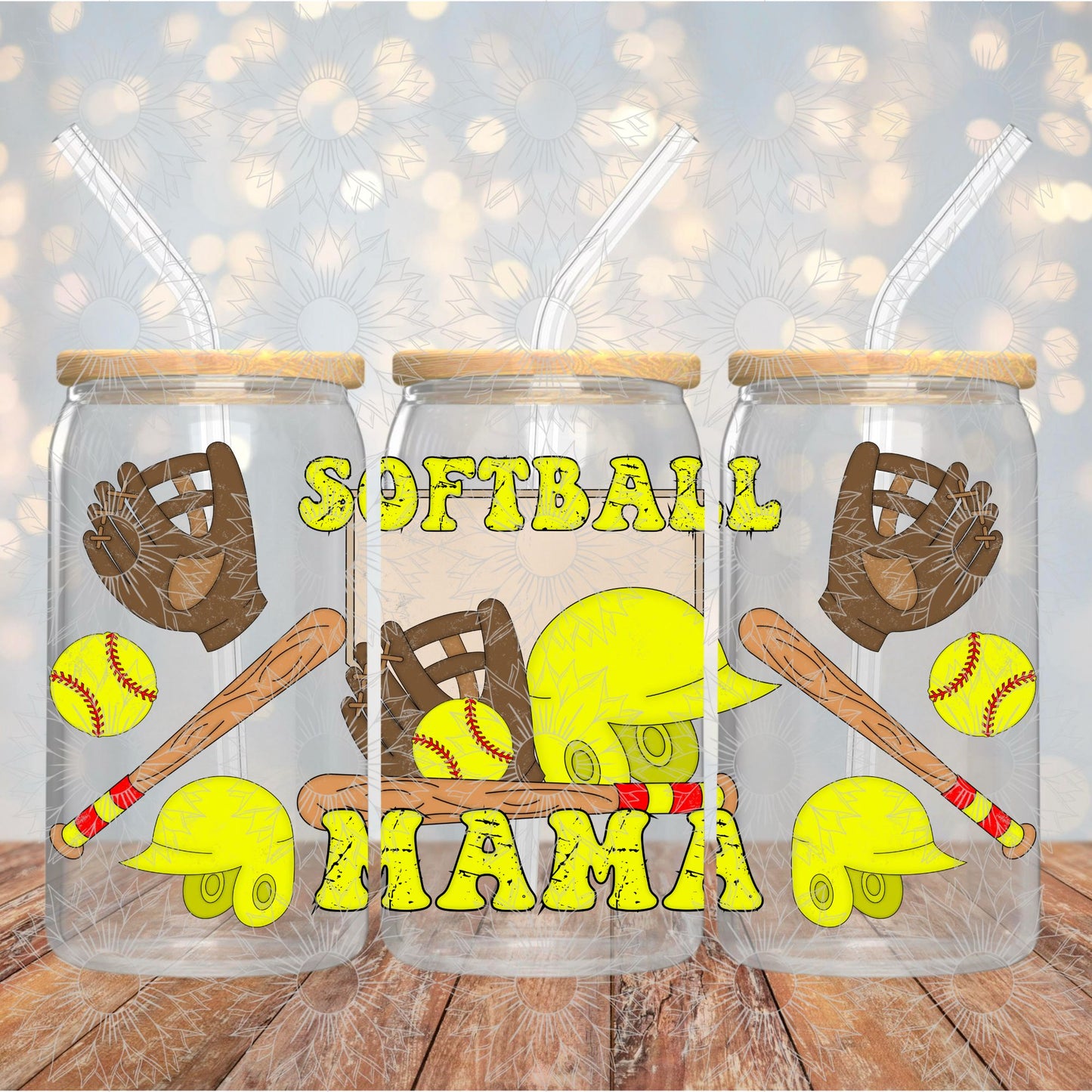 Softball Mama Grunge 16OZ