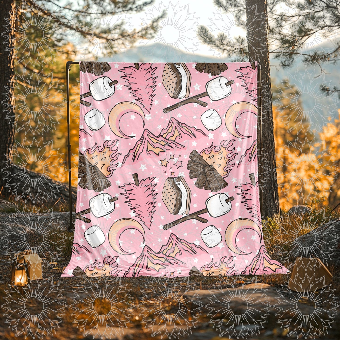 Camping Vibes Seamless Pink