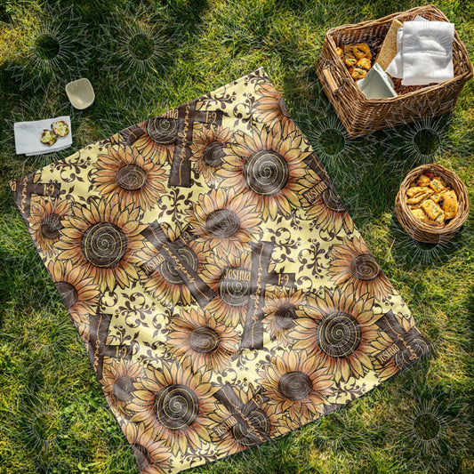 Sunflower Cross Courageous Seamless