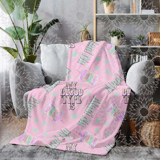 My Blood Type Is AN Pink Seamless