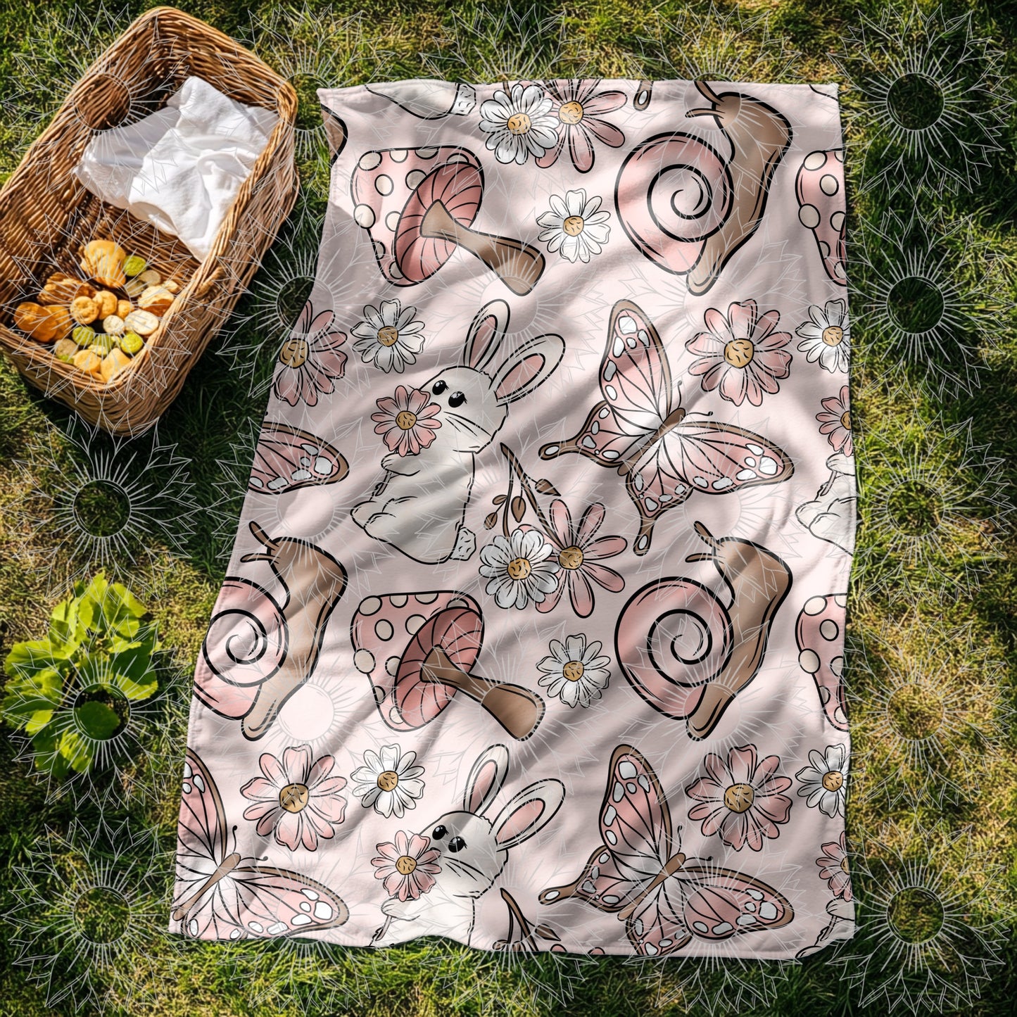 Spring Bunny/Mushroom Seamless