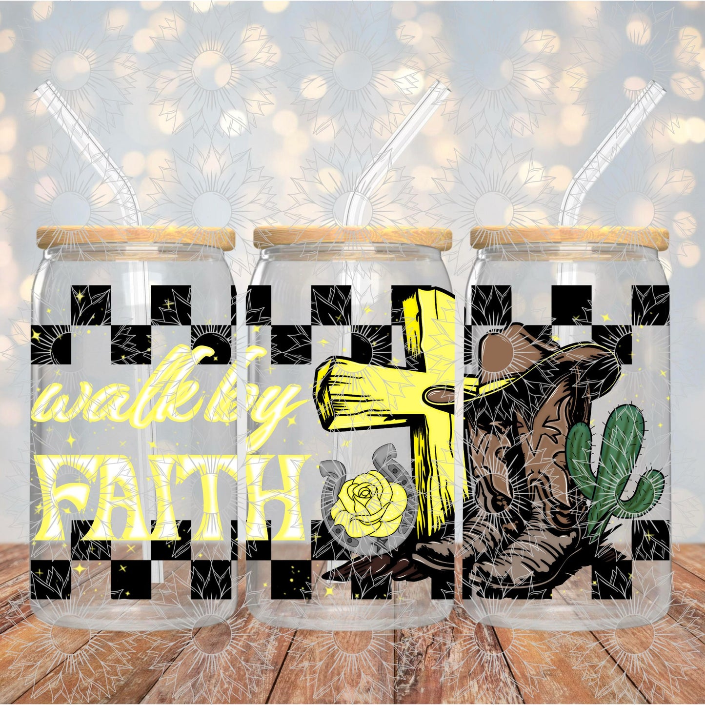 Walk By Faith 16OZ Yellow