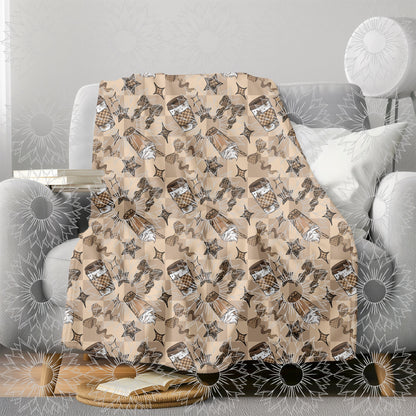 Coffee Coquette Checkered Seamless