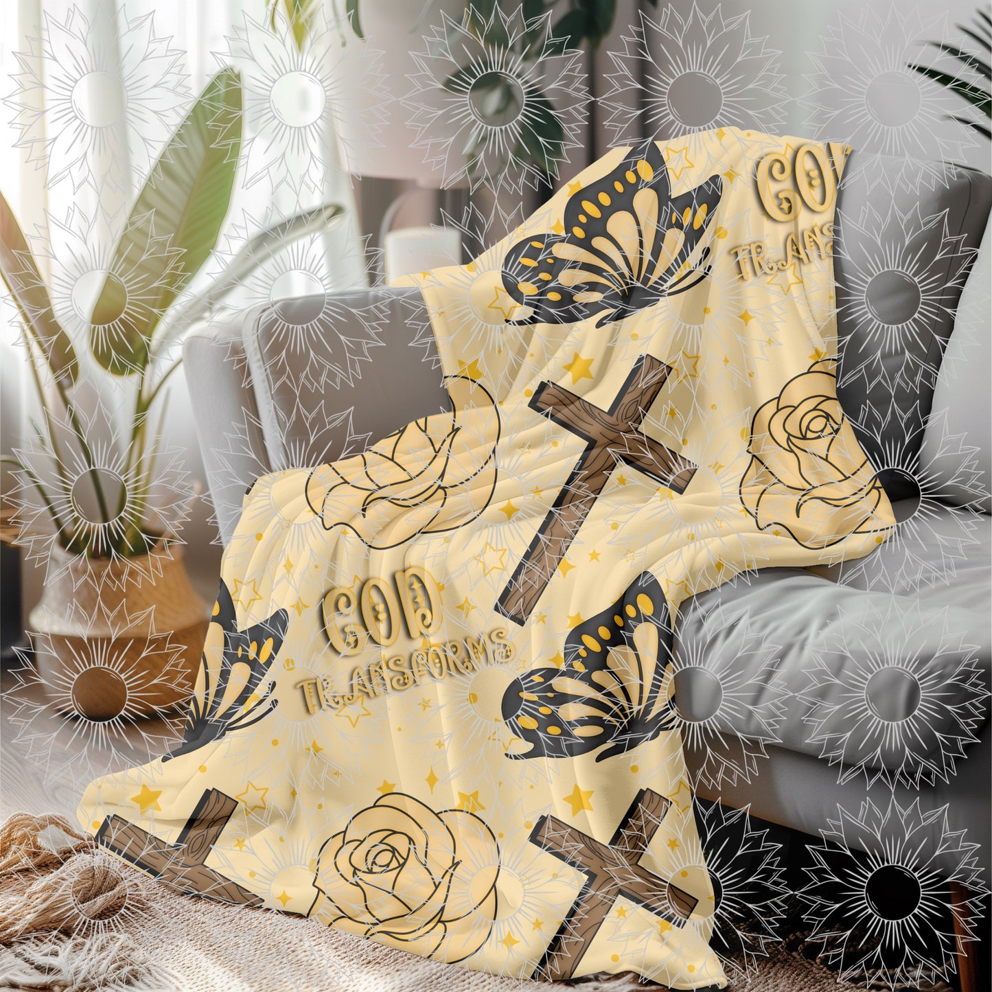 God's Unfailing Love Transforms Us Orange Seamless