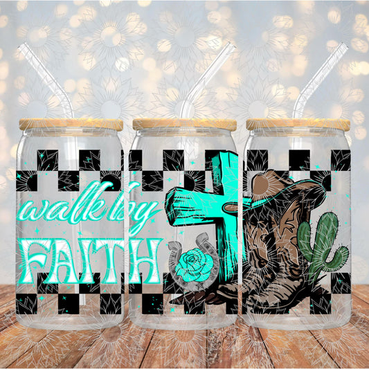 Walk By Faith 16OZ Turquoise