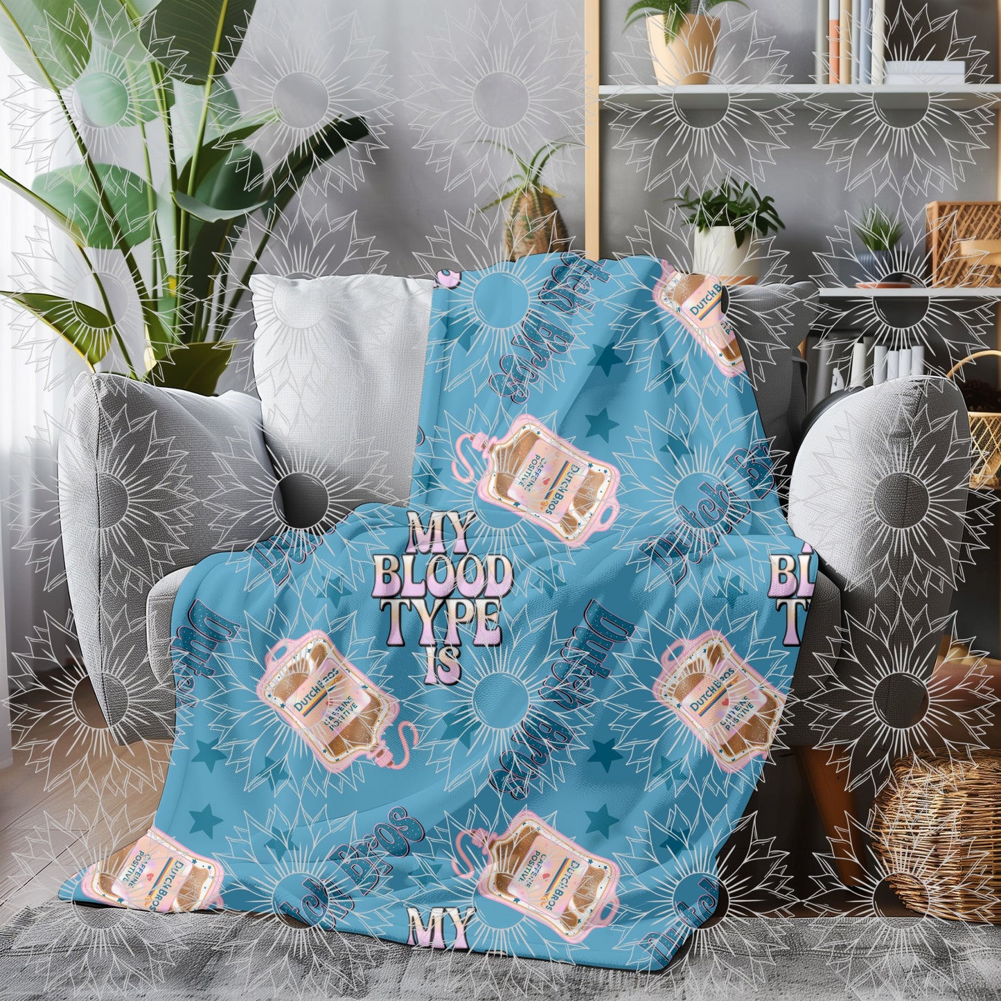 My Blood Type Is DB Blue Seamless