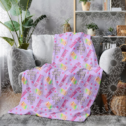 My Blood Type Is Loaded Tea Purple Seamless