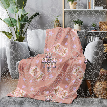 My Blood Type Is Iced Coffee Brown Seamless