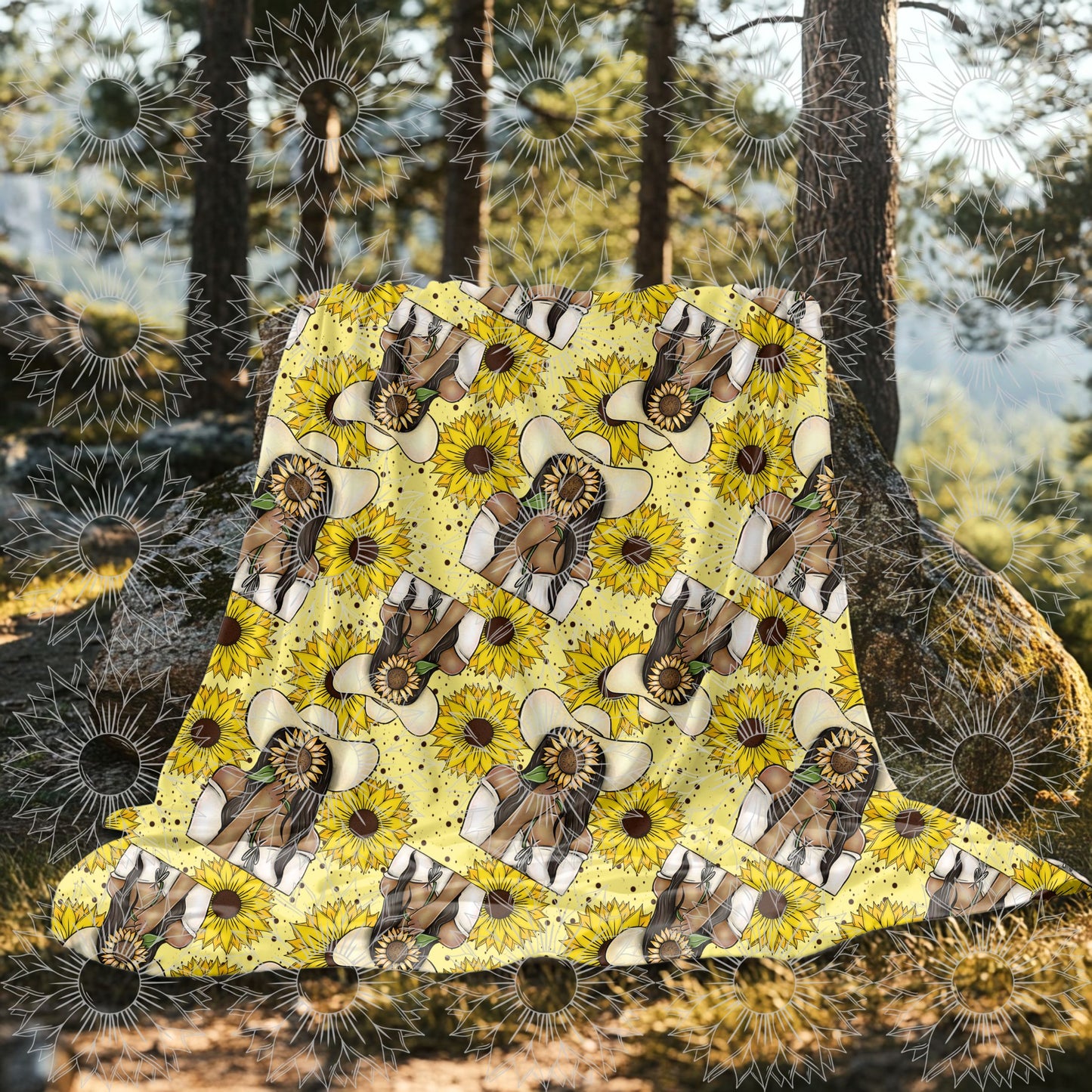 She Belongs Among The Wildflowers Dark Brown Seamless