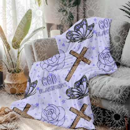 God's Unfailing Love Transforms Us Purple Seamless